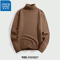 JEANSWEST 真维斯 毛衣 摩卡色高领 3XL(推荐170斤-190斤左右)