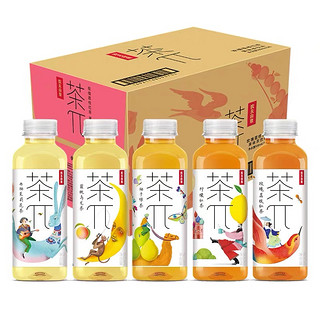 农夫山泉 茶兀饮料茶派500ml*3装蜜桃乌龙柠檬红茶西柚茉莉果味饮料