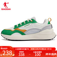 乔丹QIAODAN运动鞋男休闲鞋舒适老爹鞋复古跑步鞋 祖母绿/矿物黄 40