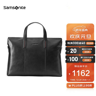 Samsonite 新秀丽 公文包男士商务手提包牛皮革14英寸电脑包 TK9*09001