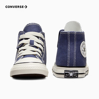 Converse 匡威婴童鞋男童中帮帆布鞋2023儿童经典款百搭休闲鞋 深蓝 24