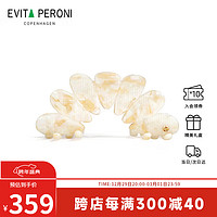 Evita Peroni 依慧达 花瓣立体抓夹大号后脑勺扁头鲨鱼夹发夹女精致头饰发卡 炫金白