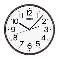 SEIKO 精工 日本精工时钟13英寸静音扫秒客厅卧室北欧简约时尚石英钟挂钟