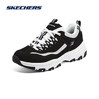 SKECHERS 斯凯奇 经典老爹鞋休闲增高运动女鞋秋冬8730076BKMT黑色/多彩色37