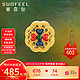  SUNFEEL 赛菲尔 黄金转运珠女足金四叶草古法珐琅爱心形花丝时尚串珠 小版约1.24克（不配绳）　