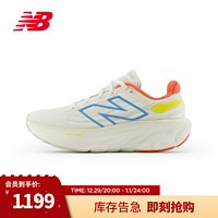 NEW BALANCE 男鞋女鞋1080 v13系列专业缓震运动舒适跑步鞋 米白色 W1080O13 女款 标准鞋楦B 38 (女码脚长24.5cm)