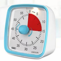 UNISUN 计时器学习专用儿童小夜灯款时间管理器DIY静音定时器网红考研倒计时可视化网红提醒器 小夜灯款蓝色