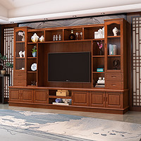 优尚雅轩 实木电视柜组合现代中式客厅简约地柜卧室电视机柜柜墙
