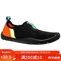 DECATHLON 迪卡侬 沙滩鞋儿童女凉鞋户外防滑儿童橙黑拼接32/33 4898770