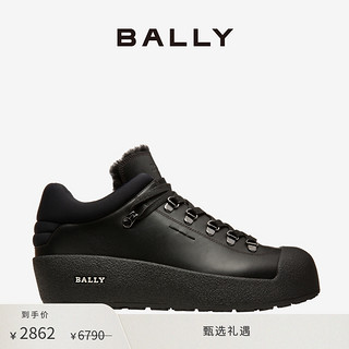 BALLY 巴利 男士秋冬黑色皮革雪地靴6301510