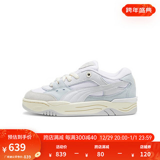 彪马（PUMA）【面包鞋】 男女同款休闲板鞋 PUMA-180 389267 白-银色-13 35.5