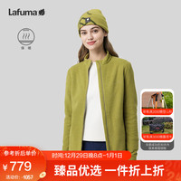 LAFUMA乐飞叶抓绒衣女 户外暖绒服开衫外套立领上衣 LFJA3CR67Y 茶绿色OG 170/88A（40）