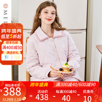 美标 MEIBIAO三层加厚保暖夹棉纯棉睡衣套装女秋冬休闲全棉可外穿家居服 香草奶油 XL(170/92A)