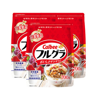 Calbee 卡乐比 日本进口Calbee卡乐比水果燕麦片早餐冲饮谷物原味700g*3