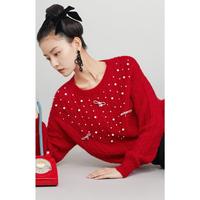 HOPESHOW 红袖 宽松镂空针织毛衣 89221450128154