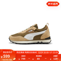 PUMA 彪马 男女同款复古休闲鞋 RIDER FV BASE 393231 橄榄绿-驼色-05 44