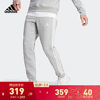 adidas 阿迪达斯 轻运动男装冬季加绒保暖束脚运动裤IJ6494 中麻灰 A/L