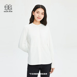 KOLON SPORT可隆【SECO系列】衬衫女防晒抗菌运动衣速干长袖内搭 LKSH4ST508-IV 象牙白 155/XS