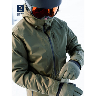 DECATHLON 迪卡侬 滑雪服滑雪装备保暖羽绒轻便滑雪衣WEDZE1 男士黑色 L