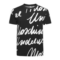 MOSCHINO 男士个性印花宽松百搭短袖T恤 1907 8112 黑色 S