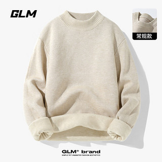 GLM 森马集团品牌半高领毛衣男秋冬季纯色针织衫套头打底衫男士线衫