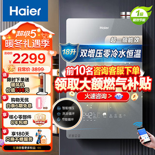 Haier 海尔 燃气热水器天然气双增压零冷水+超一级能效