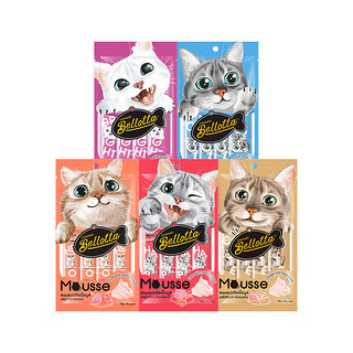 特别添加益生元：bellotta 猫咪零食猫条 5包*15g支