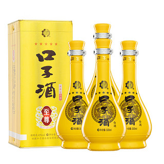 口子窖白酒 42度500mL*4瓶 五星至尊口子酒 纯粮食安徽白酒整箱口粮酒 42度 500mL 4瓶