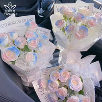 碎冰蓝鲜花玫瑰喷漆婚礼婚庆布置喷色剂满天星花艺彩喷色料