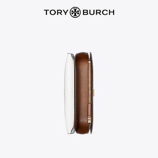 TORY BURCH 汤丽柏琦 龙年胶囊系列 女士牛皮革单肩包 154786 云雾灰/暖白色 中号