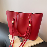 红色包包女士2023高级感单肩大容量婚包爆款托特包结婚新娘包