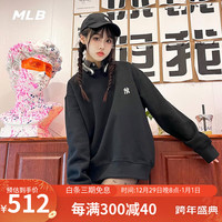 美职棒(MLB)男女卫衣小标长袖宽松洋基队NY上衣20套头衫 纽约洋基队/黑色/拍小一码 S 165/88A