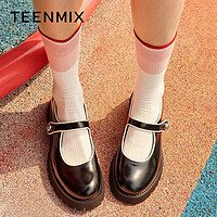 TEENMIX 天美意 小香风玛丽珍鞋女浅口鞋厚底单鞋小皮鞋2023春新款CX314AQ3