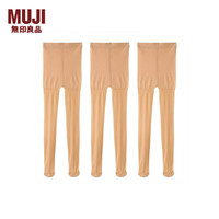 無印良品 MUJI 無印良品 女式 支撑型 20D 长筒袜 丝袜 袜子 女袜 DGC07A2A 黑色 中米色 S-M
