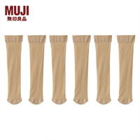 無印良品 MUJI(無印良品 ) 女式 支撑型 20D 3双装 长筒袜(及膝) 丝袜 袜子 女袜 肤色 中米色 2A 23-25cm/36-40码