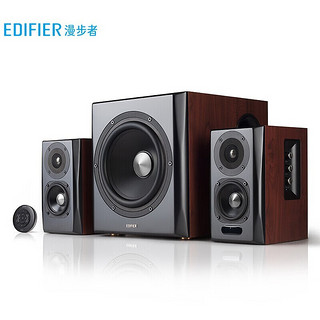 EDIFIER 漫步者 S201 2.1声道 居家 Hi-Fi音箱 黑胡桃色