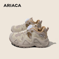 Ariaca艾芮苏女童加绒运动鞋儿童棉鞋大童鞋子纽扣鞋 米色 加绒 32码 内长20.4