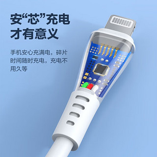 惠寻 智能充电线PVC材质 车载移动充电劲弹手感多功能可用Y Lightning接口 2条装