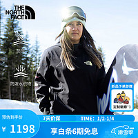 The North Face北面滑雪帽衫女卫衣户外运动磨毛保暖单板滑雪237UUK ORN/黑色 L/170