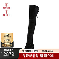 Stuart Weitzman思缇韦曼 SW  女士织物高跟过膝长靴女鞋新年 FUNLAND NERO STRETCH VELVET 黑色 39码