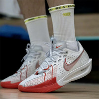 NIKE 耐克 Air Zoom G.T. Cut 3 白红 防滑耐磨缓震舒适百搭低帮运动篮球鞋 DV2918-101白红 40