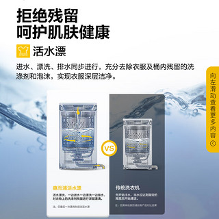 惠而浦（Whirlpool）波轮洗衣机全自动 10公斤大容量 护衣仿手洗防缠绕 活水漂双循环滤网直驱变频节能省电EWVD114020T