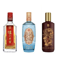 泸州老窖 特曲52度 500ml+汾酒 42度丝绸之路 500ml+郎酒 53度 一带一路纪念酒 500ml