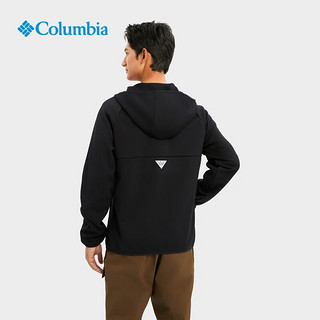 Columbia哥伦比亚户外男子钓鱼系列拒水休闲连帽软壳衣外套FE9312 010 L(180/100A)