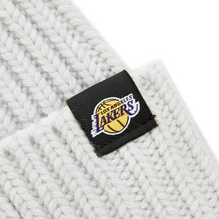 杰克·琼斯（JACK&JONES）NBA联名湖人队潮流舒适时尚百搭运动针织毛线帽2234DX001 C42岩灰色 One Size