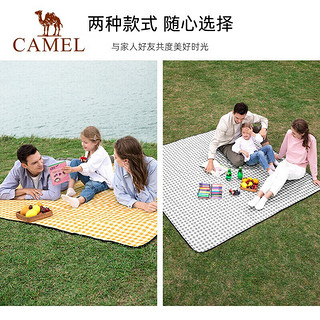 CAMEL 骆驼 户外防潮垫便携加厚野餐布野炊坐垫折叠防水帐篷地垫野餐垫 1J32265019 灰白方格