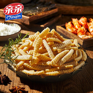 Qinqin 亲亲 虾条膨化高端休闲食品140g （簋街爆辣味+金沙蛋黄味）零食大礼包