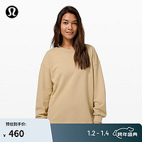 lululemon丨Perfectly Oversized 女士宽松款圆领卫衣 透气 LW3DUTS 浅驼色 4