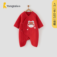 Tongtai 童泰 新生儿蝴蝶衣秋冬宝连体衣初生儿新年TS33J705A-DS红色66cm