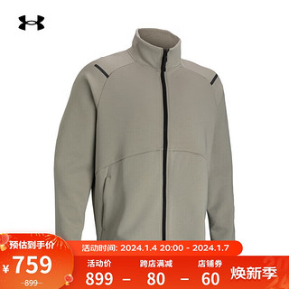 安德玛（UNDERARMOUR）秋冬Unstoppable男子抓绒训练运动夹克1383043 棕色203 L